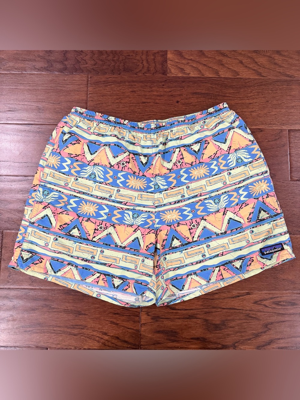 Patagonia Baggies Shorts 5" Men's Med High Hopes Geo Salamander Green (no Liner)